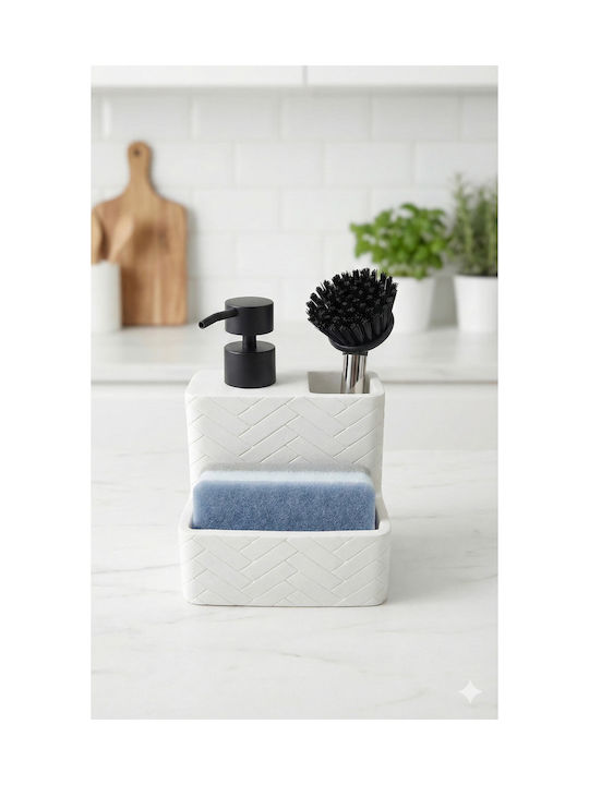 SteweHome Kitchen Foam Dispenser Plastic White 350ml