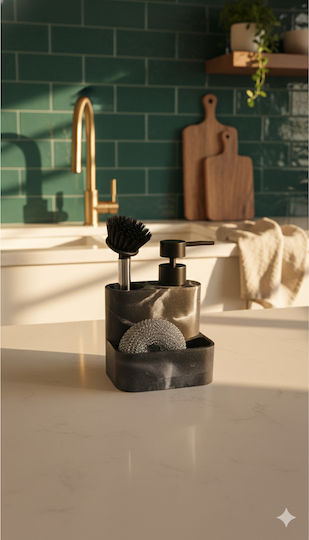 SteweHome Spender Schaumstoff Küche Kunststoff Schwarz 350ml
