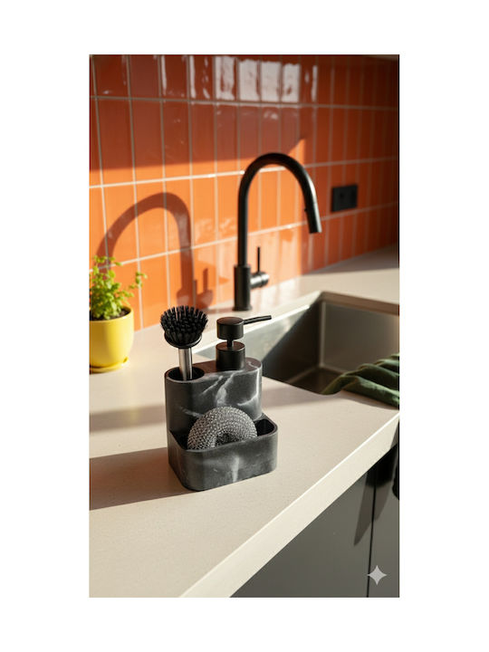 SteweHome Dispenser Αφρού Κουζίνας Πλαστικό Μαύρο 350ml