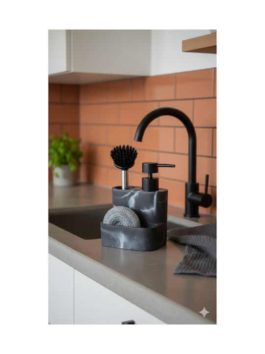 SteweHome Dispenser Αφρού Κουζίνας Πλαστικό Μαύρο 350ml