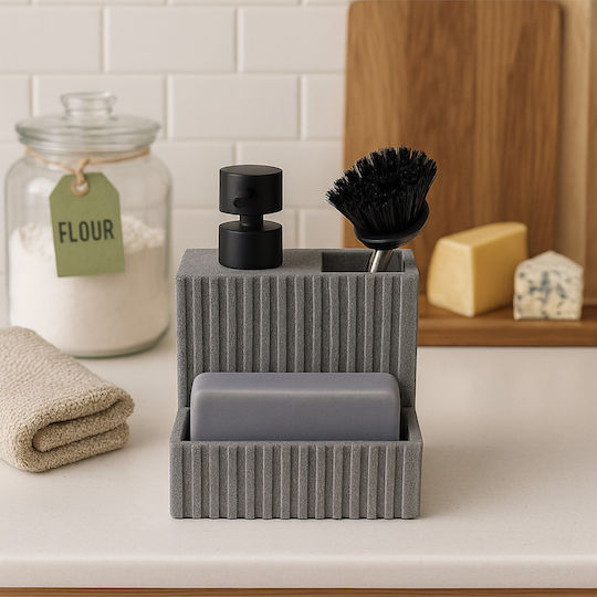 SteweHome Dispenser Αφρού Κουζίνας Πλαστικό Γκρι 350ml