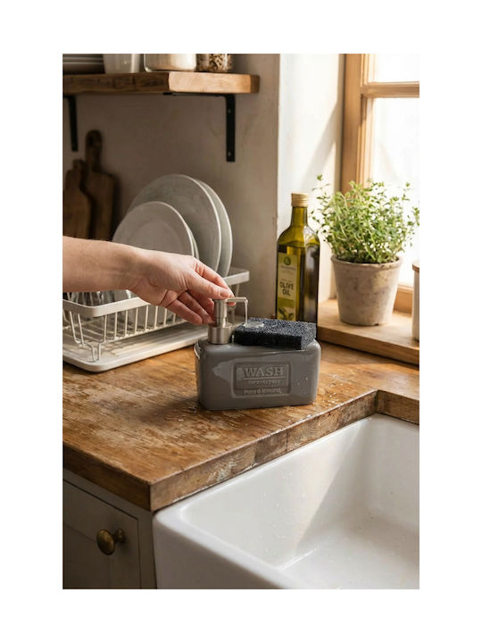 SteweHome Kitchen Ceramic Grey Dispenser 500ml