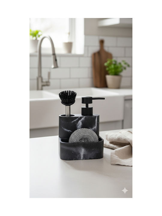 SteweHome Dispenser Αφρού Κουζίνας Πλαστικό Μαύρο 350ml