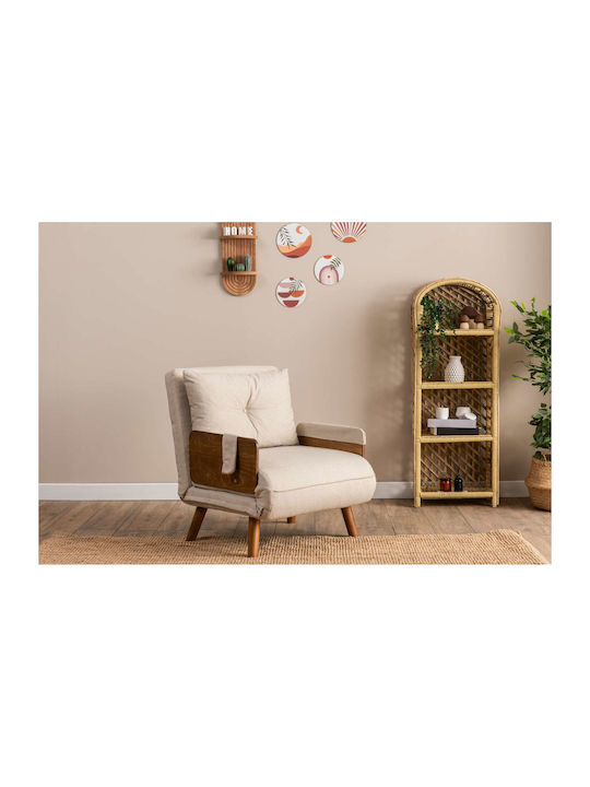 Polyrthrona Bett Beige 77x70x82cm