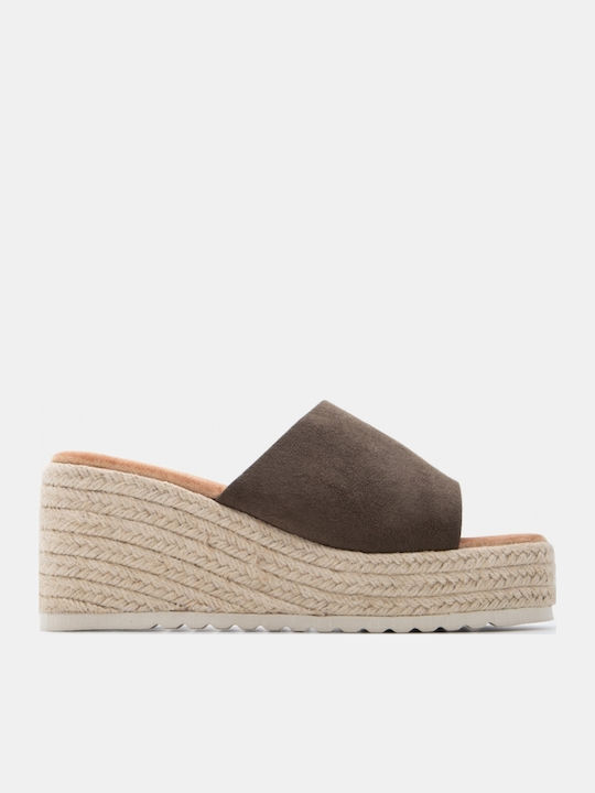 Platforme Dama Tip Slip On Kaki