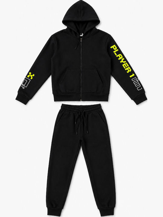 Kinder Trainingsanzüge Mit Jacke Schwarz 2 Stück