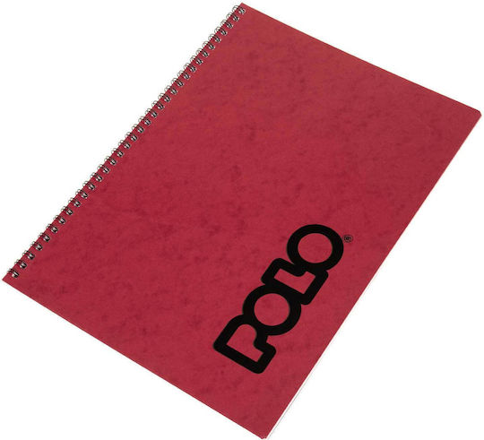 Polo Σπιράλ Τετράδιο Ριγέ Α4 2 Θεμάτων Note Μπλε