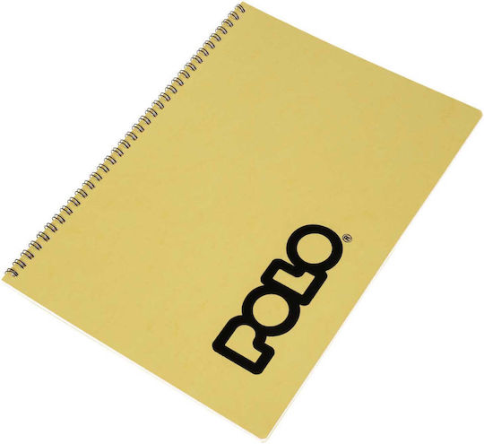 Polo Σπιράλ Τετράδιο Ριγέ Α4 2 Θεμάτων Note Μπλε