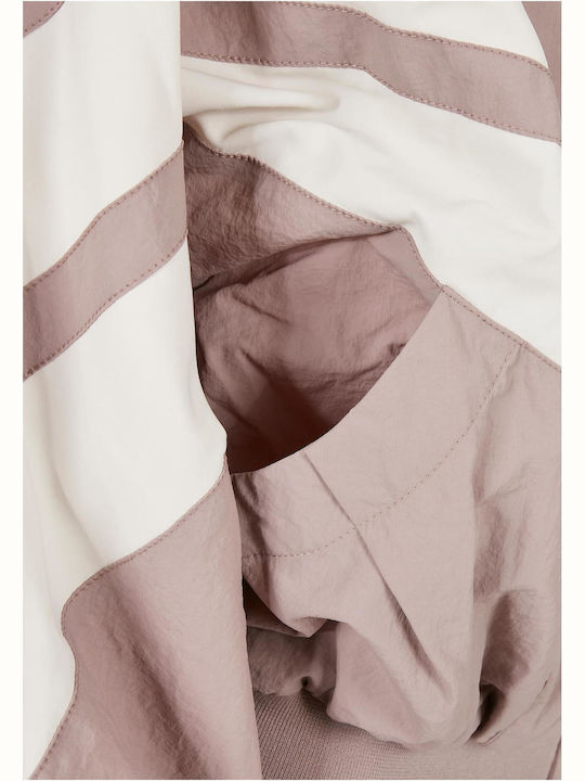 TB2664 Women's Short Lifestyle Jacket for Winter with Hood Rose/Whitesand