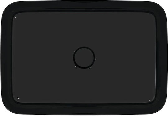 Ideal Standard Ipalyss Επικαθήμενος Νιπτήρας Πορσελάνης 55x38x12.5cm Μαύρος