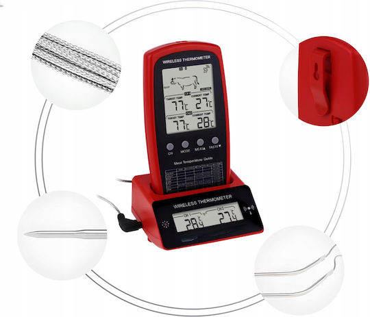 Ψηφιακό Θερμόμετρο Φούρνου με Ακίδα +50°C / +50°C