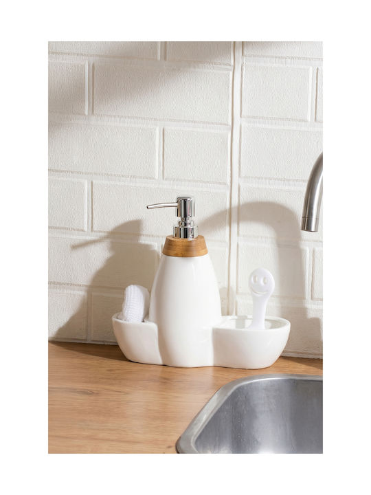 SteweHome Dispenser Κουζίνας από Πορσελάνη Λευκό 700ml
