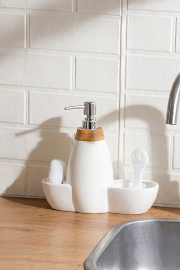 SteweHome Spender Für Küchen aus Porzellan Weiß 700ml