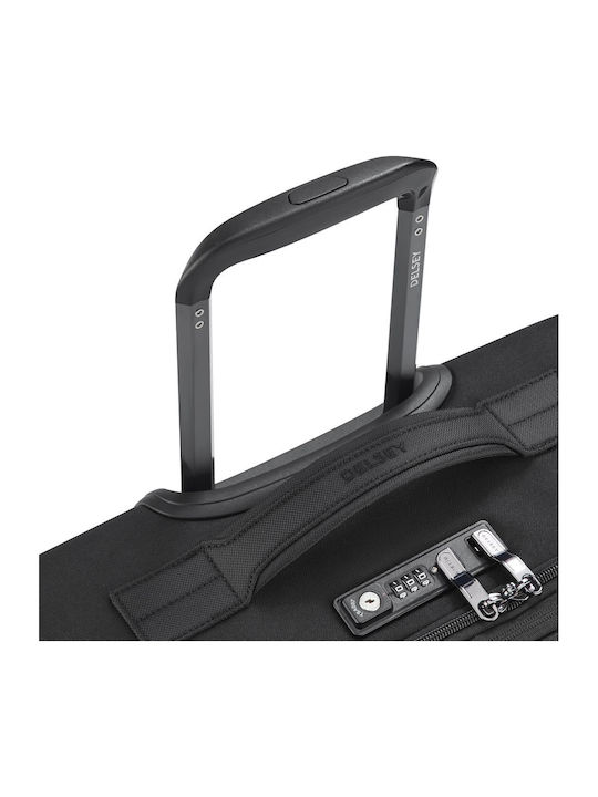 Delsey Slim Cabin Suitcase Black Height 55cm