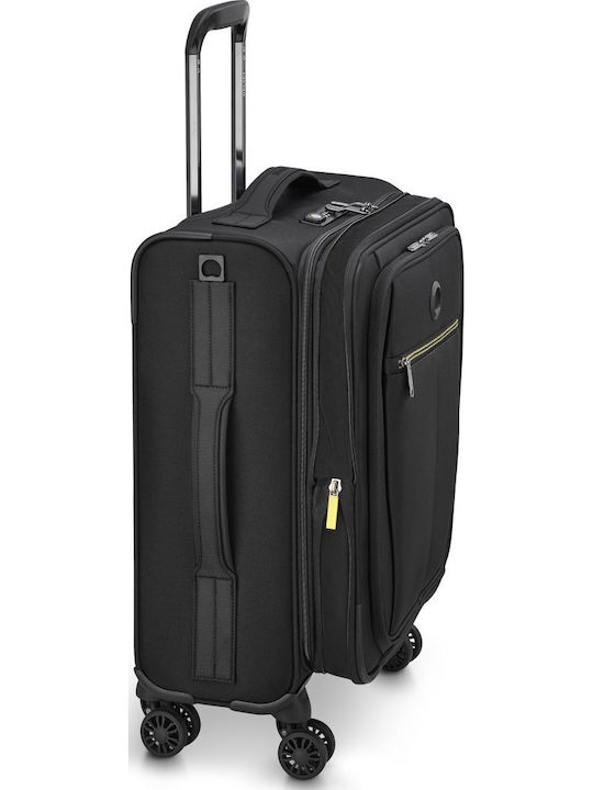 Delsey Slim Cabin Suitcase Black Height 55cm