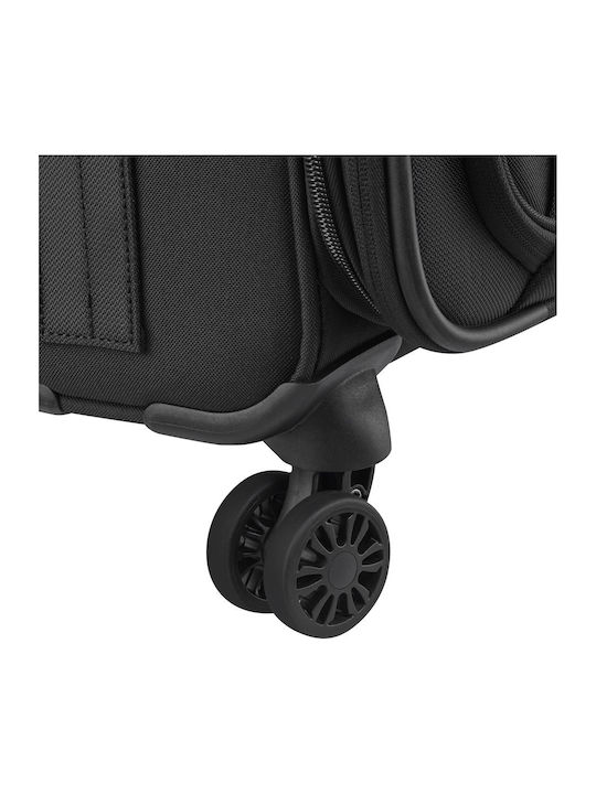 Delsey Slim Cabin Suitcase Black Height 55cm