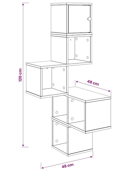 TV-Ständer Regal Braune M48xP48xH120cm