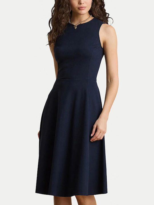 Ponte Sommer Midi T-Shirt Damenkleid Blau