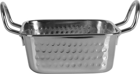 Vilde Μπωλ Σερβιρίσματος Τετράγωνο Inox Γκρι 11.5x11.5εκ.