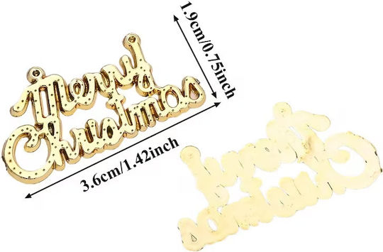Frohe Weihnachten Glücksbringer Kleines Metallisches Anhängermaterial 50 Stück