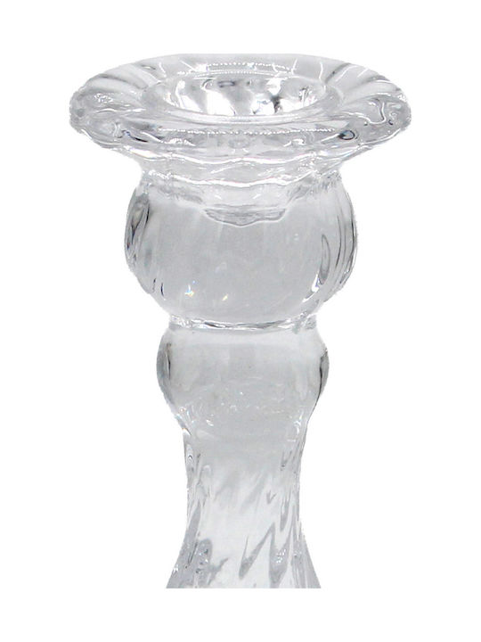 Keskor Glass Candle Holder in Transparent Color 7x7x16.5cm