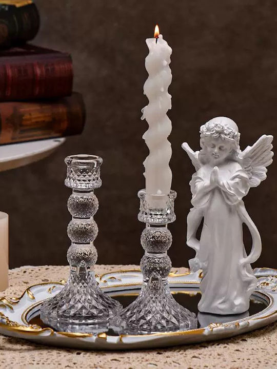 Keskor Glass Candle Holder in Transparent Color 8x8x12.5cm
