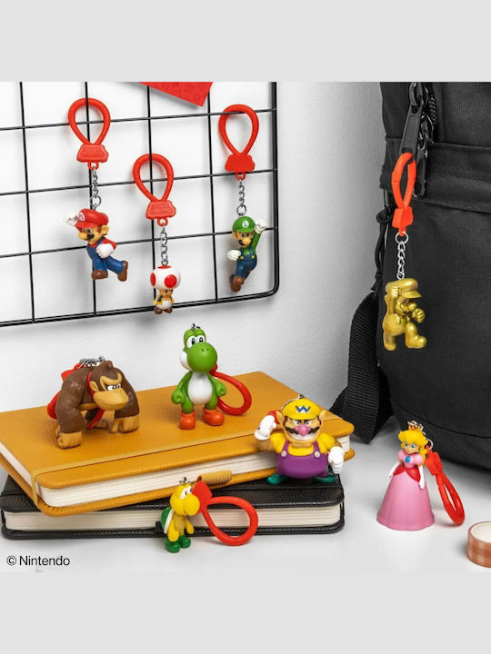 Paladone Super Mario Backpack Buddies Cdu 24 Τεμαχίων Μπρελόκ Σακιδίου 9 Συλλεκτικούς Χαρακτήρες
