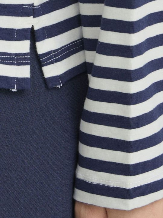 Women's Cotton Striped Blouse Blue Navy