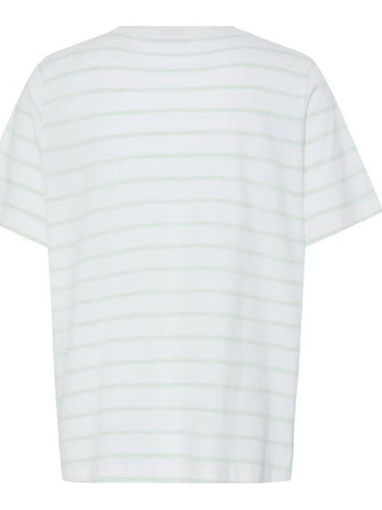 Women's Striped Light Blue Striped T-shirt