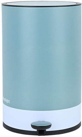 Estia Μεταλλικό Καλαθάκι Μπάνιου Soft Close 6lt Γαλάζιο