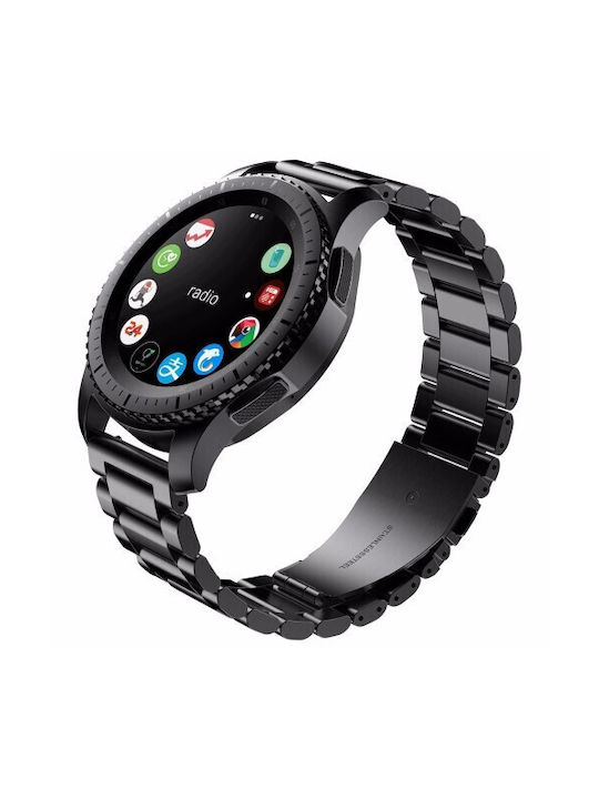 Stainless Steel Λουράκι Μεταλλικό Μαύρο (Galaxy Watch Active 2)