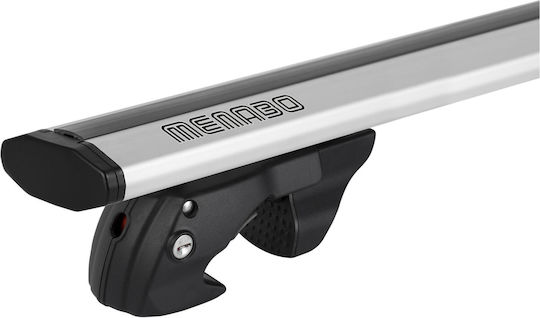 Menabo Aluminum Roof Bars Jackson XL Silver 135 Cm Silver Color Volvo V70 5 Doors 2000>2007 Raised Rails Parallel Bars Set 2 Pieces 11290/mb Mp.11290/mb-204
