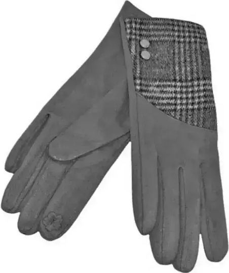 Women's Set with Knitted Beanie in Grey Colour