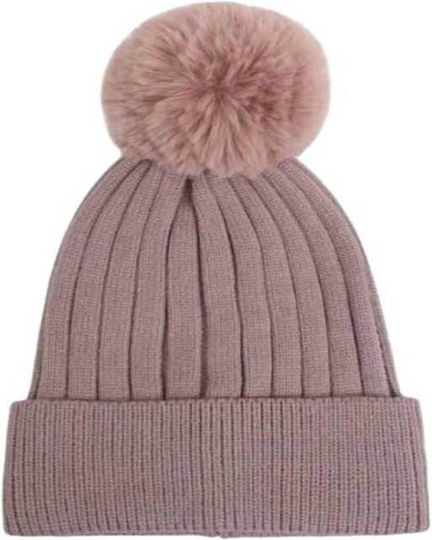 Women's Set with Knitted Beanie in Grey Colour
