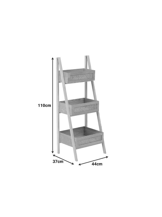Βιβλιοθήκη Scandy Φυσική Απόχρωση 44x37x110εκ.