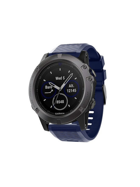 Armband Silikon Marineblau (Fenix 3 / 5X / 5X Plus / 6X / 6X Pro / 7X / 7X Pro / 8 (51mm))