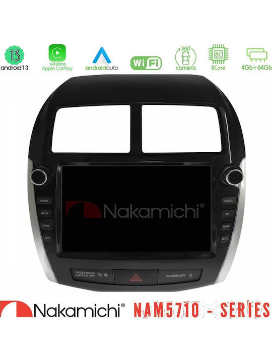 Nakamichi Car Audio System for Mitsubishi Asx 2013-2018 Bluetooth USB WiFi GPS Apple CarPlay Android Auto with 9" Touch Screen