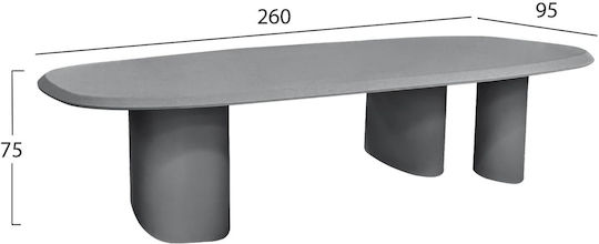 Τραπεζαρίας Γκρι 260x95x75εκ. Τραπεζαρίας Γκρι 260x95x75εκ.