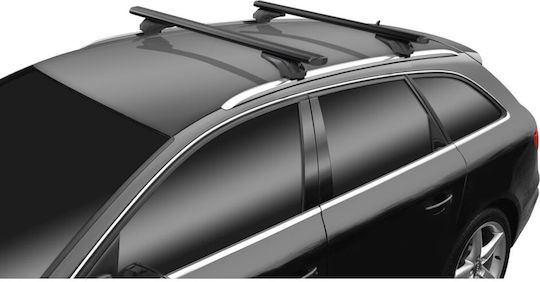Menabo Aluminum Bars Sonic Black XL 130 cm Black Color Audi A6 4F/6C 5 Doors 2004>2011 Flush Rails 2 Pieces 14690/MB MP.14690/MB-6