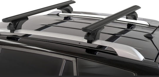 Menabo Aluminum Bars Sonic Black XL 130 cm Black Color Audi A6 4F/6C 5 Doors 2004>2011 Flush Rails 2 Pieces 14690/MB MP.14690/MB-6