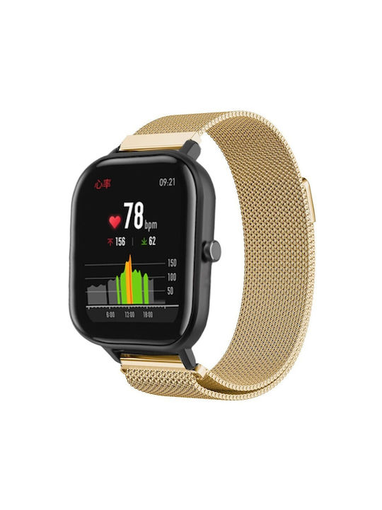 Steel Λουράκι Ανοξείδωτο Ατσάλι Χρυσό (Amazfit GTS 2e)
