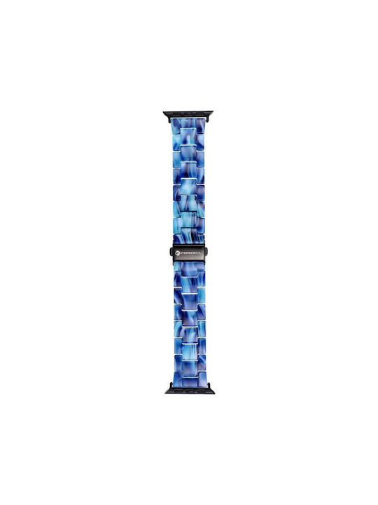 Forcell F-design Armband Rostfreier Stahl Blau (Apple Watch 38/40/41 mm)