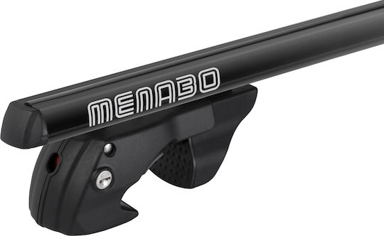 Menabo Car Roof Bars Aluminum for Audi A6 Allroad 5D 2006>2011 Set with Roof Rack Legs Black
