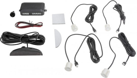 M-Tech Car Parking System with Screen and 4 Sensors 18mm 9-15 V in White Color