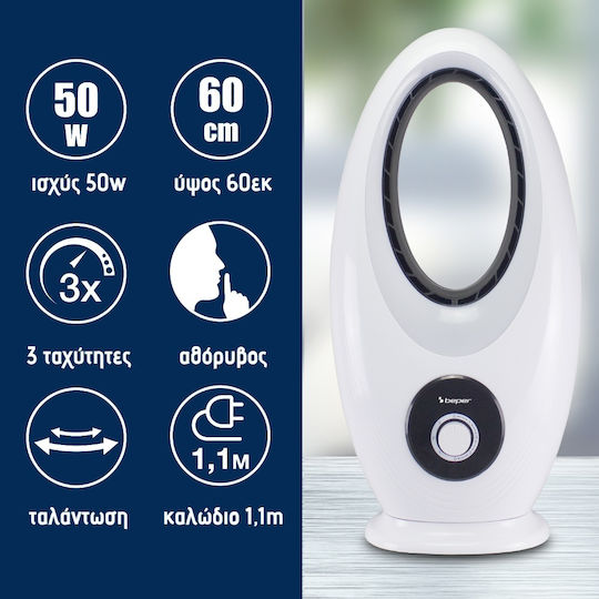 Beper Ανεμιστήρας Χωρίς Πτερύγια 50W Λευκός