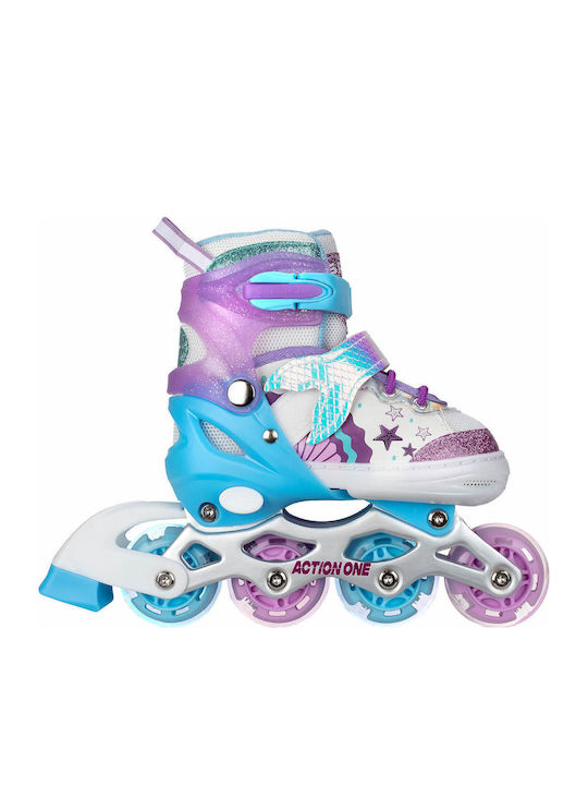 Action One Kleine Meerjungfrau Einstellbare Inline Skates Größe S 31-34 Lila