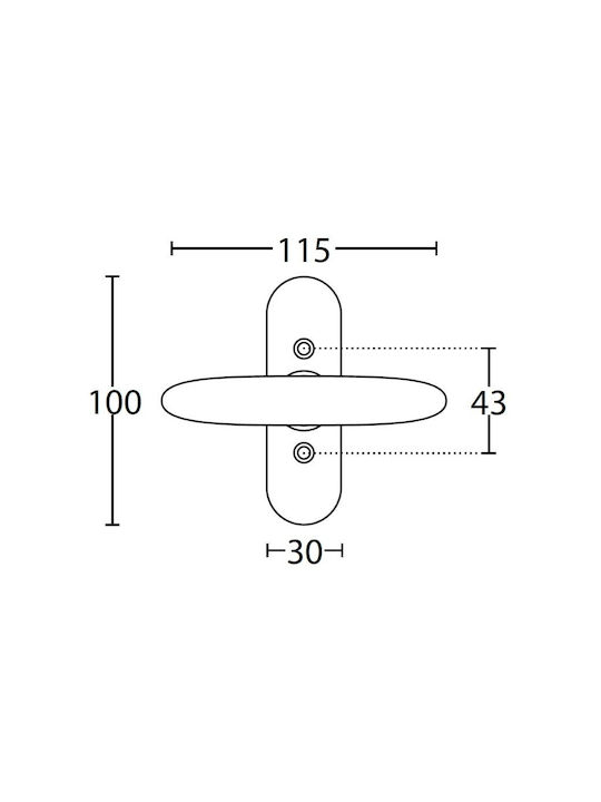 Convex 155W Ключалка Дръжка за прозорец Никел мат / хром