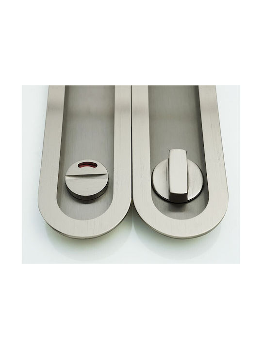 Convex Convex Silver Door Flush Handle 50mm 1509ZSAF-S05S05