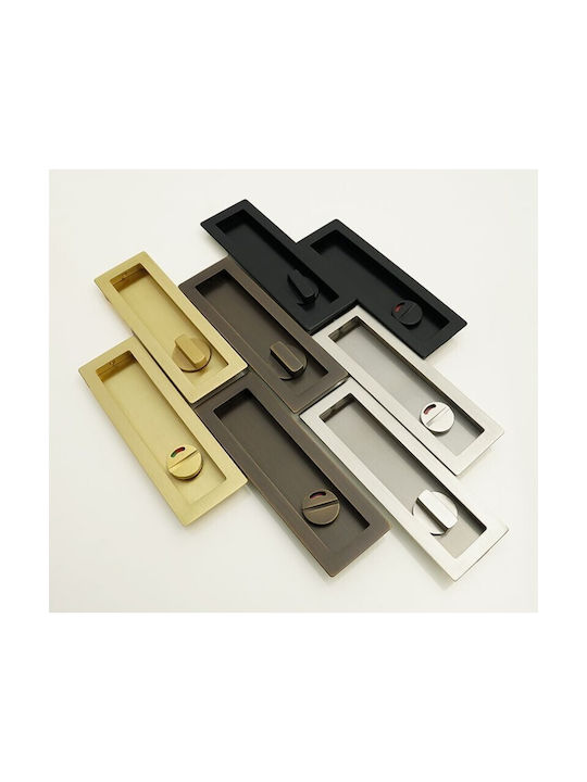 Convex Door Flush Handle with Bronze Hole 50mm