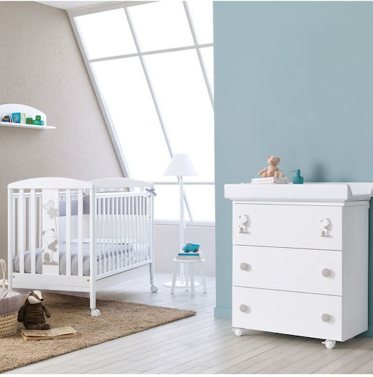 Pali Orsetto White Baby Crib